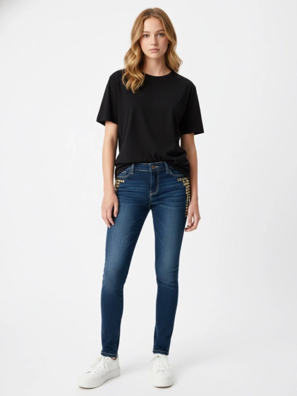 NEW Truly Me by Hannah Banana Studded Tween Girls Blue Jeans 7 8 10 12 14 16 $65